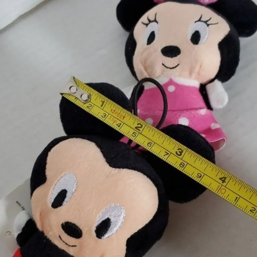 Disney Hallmark Ornaments Mickey Minnie Mouse Small Stars P'tites Plushy PLUSHIE